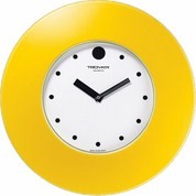Часы настенные TROYKA 55555556 (белый циферблат, жёлтое широкое кольцо, круг, пластик), 6 шт. в коробке. Отгрузка коробками.