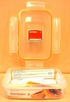 Пластиковый контейнер Oursson CP-0501S/TО прозрачный с оранжевой окантовкой_прямоугольная