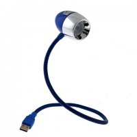 Светильник настольный, светод 1,2W USB LED синий
